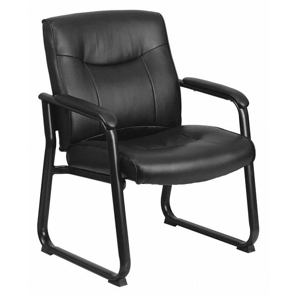 Flash Furniture Hercules Executive Side Reception Chair, Black Back, 29-1/2 in W 29" L 39-1/4" H, Padded - GO-2136-GG