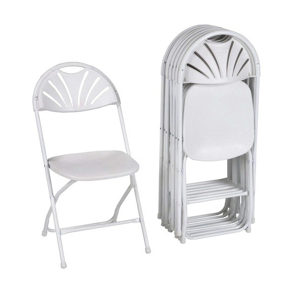 Cosco Home And Office Products Chair, Folding, 300 lb. Weight Capacity, White, 8PK - CSC60542WHT8E