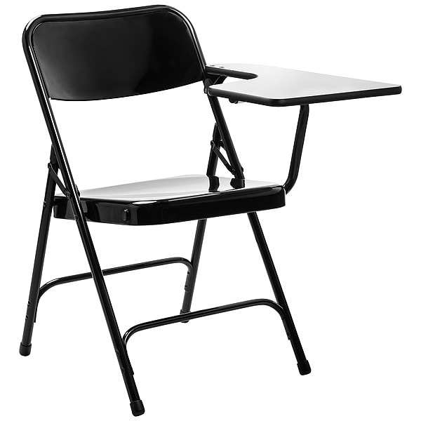 National Public Seating Folding Chair, Left Arm Tab, Black, PK2 - 5210L