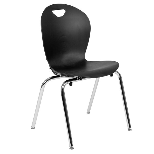 Flash Furniture Advantage Titan Black Student Stack School Chair, 18" - ADV-TITAN-18BLK
