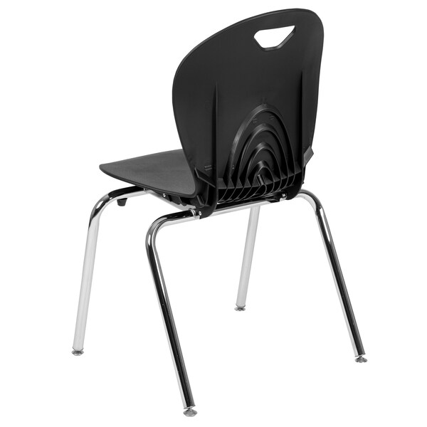 Flash Furniture Advantage Titan Black Student Stack School Chair, 18" - ADV-TITAN-18BLK