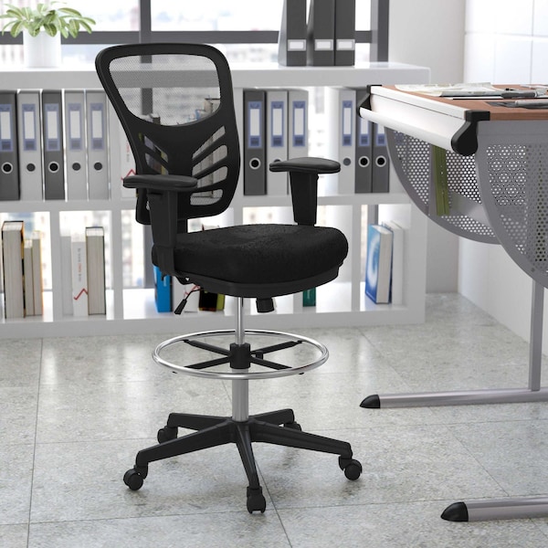 Flash Furniture Black Draft Chair, Black Frame - HL-0001-1CBLACK-GG