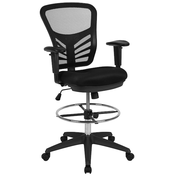 Flash Furniture Black Draft Chair, Black Frame - HL-0001-1CBLACK-GG