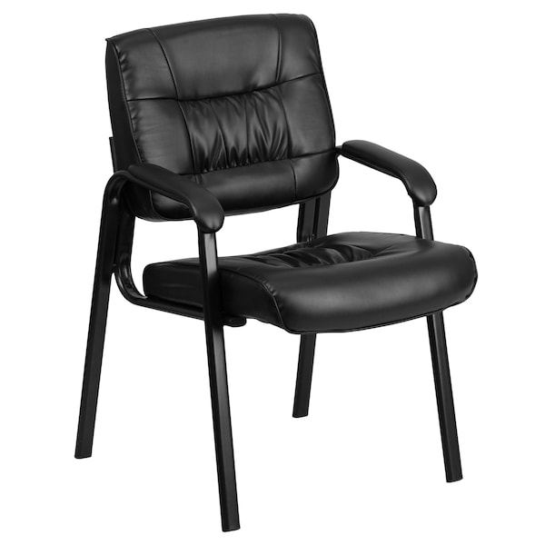 Flash Furniture Contemporary Side Reception Chair, Black Seat, Black Back, 23 1/4" W 26" L 36" H, Padded - BT-1404-GG