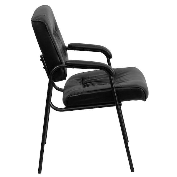 Flash Furniture Contemporary Side Reception Chair, Black Seat, Black Back, 23 1/4" W 26" L 36" H, Padded - BT-1404-GG