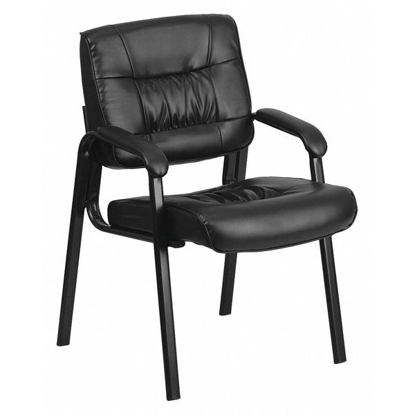 Flash Furniture Contemporary Side Reception Chair, Black Seat, Black Back, 23 1/4" W 26" L 36" H, Padded - BT-1404-GG
