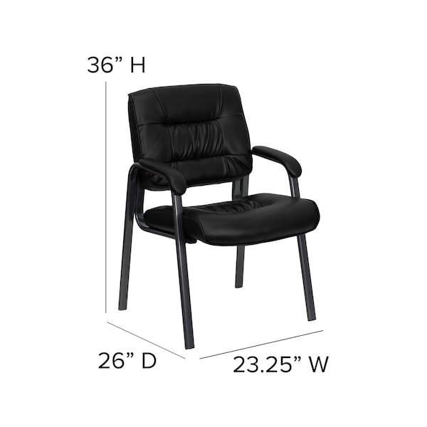 Flash Furniture Contemporary Side Reception Chair, Black Seat, Black Back, 23 1/4" W 26" L 36" H, Padded - BT-1404-GG