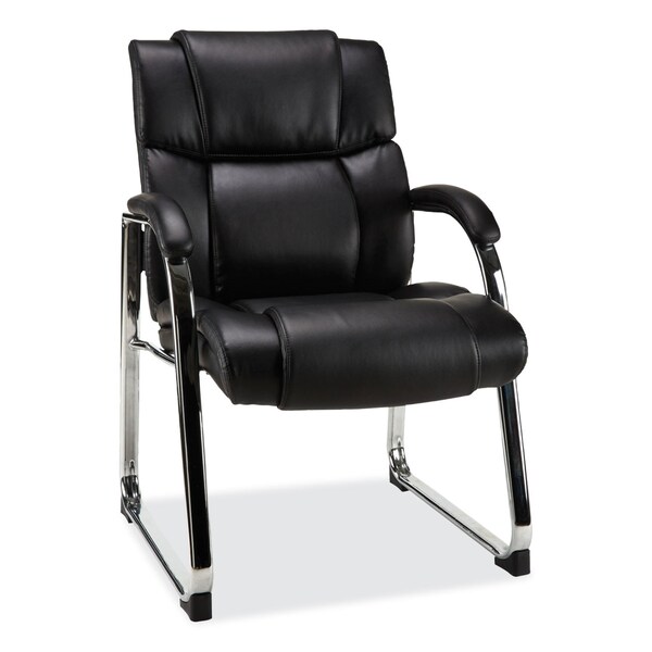 Alera Alera Hildred Series Guest Chair, 25 x 28.94 x 37.8, Black Seat/Back, Chrome Base - ALEHD4319