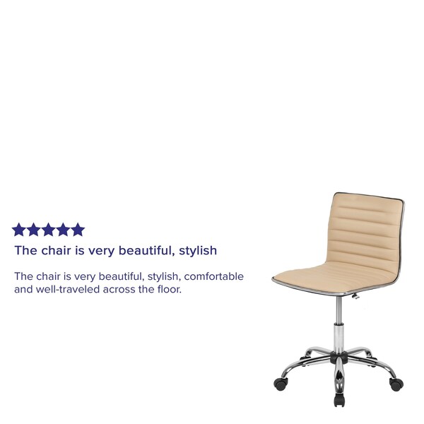 Flash Furniture Vinyl Office Chair, Tan - DS-512B-TAN-GG