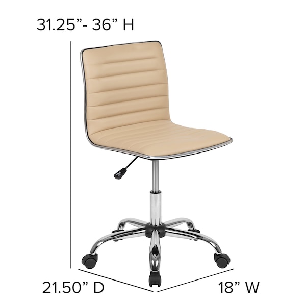 Flash Furniture Vinyl Office Chair, Tan - DS-512B-TAN-GG