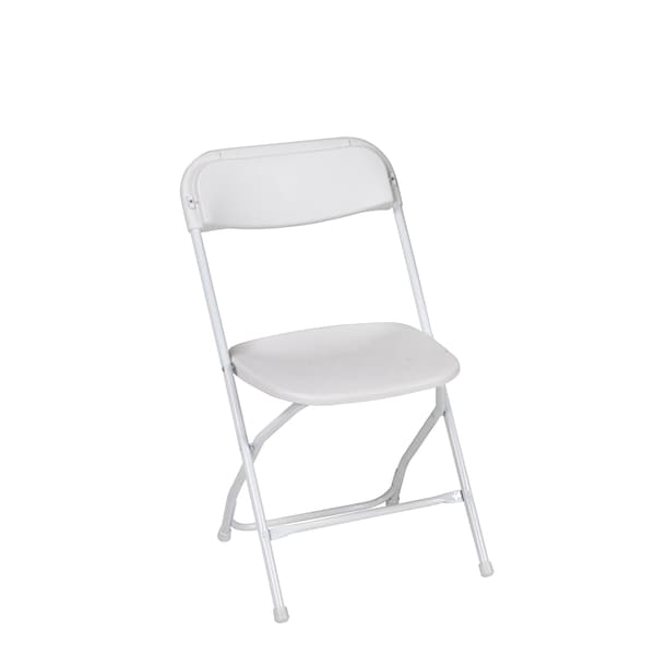 Zown Folding Chair, Stacking, Resin, White, Banquet, PK8 - 60540WHT8E