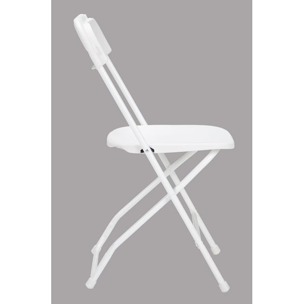Zown Folding Chair, Stacking, Resin, White, Banquet, PK8 - 60540WHT8E