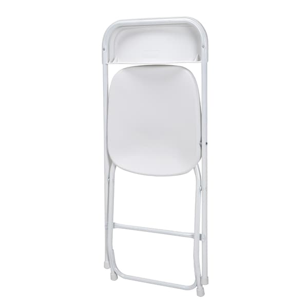 Zown Folding Chair, Stacking, Resin, White, Banquet, PK8 - 60540WHT8E