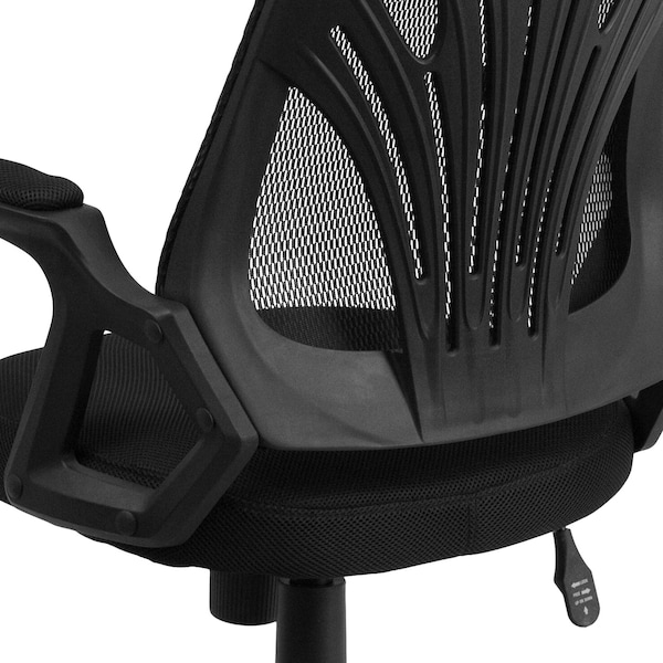 Flash Furniture Mesh Task Chair, 21 1/2-, Padded, Back, Seat, Frame: Black - GO-WY-82-GG