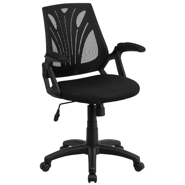 Flash Furniture Mesh Task Chair, 21 1/2-, Padded, Back, Seat, Frame: Black - GO-WY-82-GG