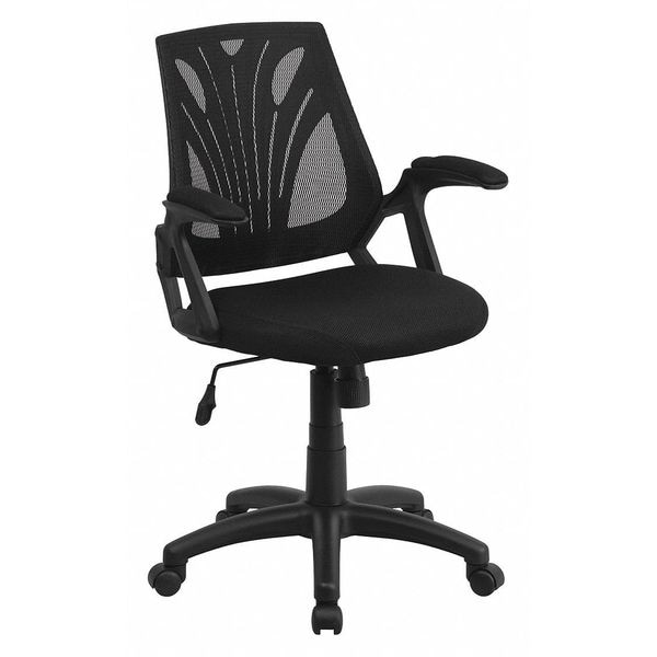 Flash Furniture Mesh Task Chair, 21 1/2-, Padded, Back, Seat, Frame: Black - GO-WY-82-GG
