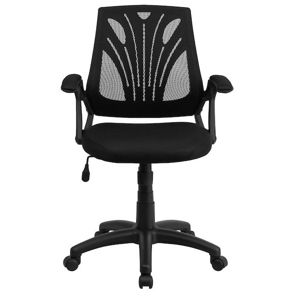Flash Furniture Mesh Task Chair, 21 1/2-, Padded, Back, Seat, Frame: Black - GO-WY-82-GG