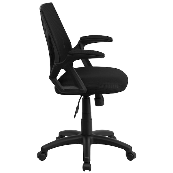 Flash Furniture Mesh Task Chair, 21 1/2-, Padded, Back, Seat, Frame: Black - GO-WY-82-GG