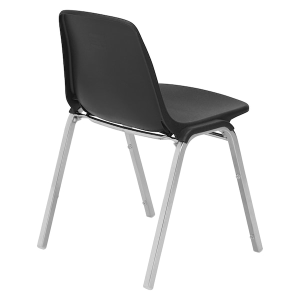 National Public Seating Stacking Chair, 8100 Series, Polypropylene Black, PK4 - 8110