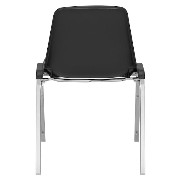 National Public Seating Stacking Chair, 8100 Series, Polypropylene Black, PK4 - 8110