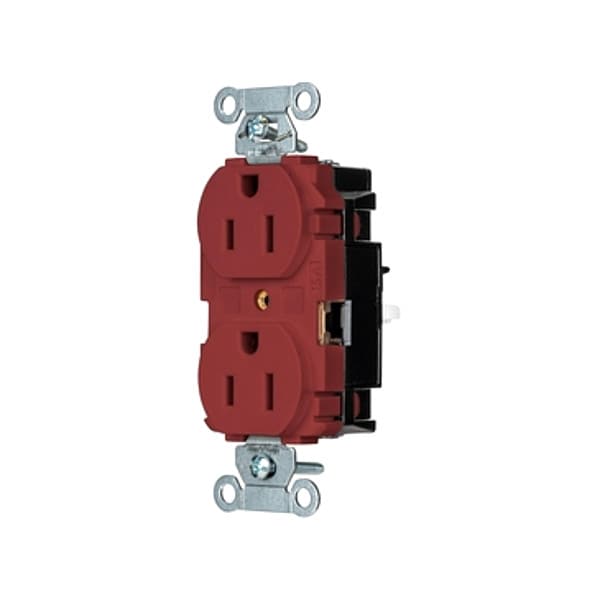 Hubbell Receptacle, 1/2 hp, 125V AC, NEMA 5-15R - 5252STR