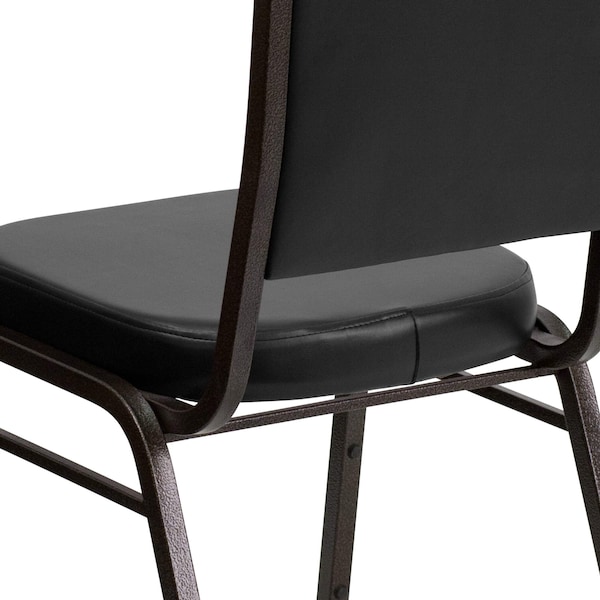 Flash Furniture Black Vinyl Banquet Chair - 4-FD-C01-GOLDVEIN-BK-VY-GG