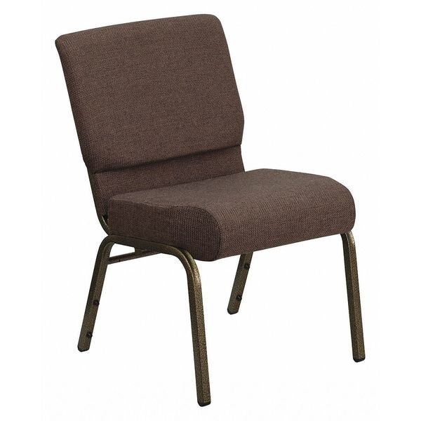 Flash Furniture Hercules Church Chair, Brown Back, 21-1/4 in W 25" L 33" H, Fabric Seat - FD-CH0221-4-GV-S0819-GG