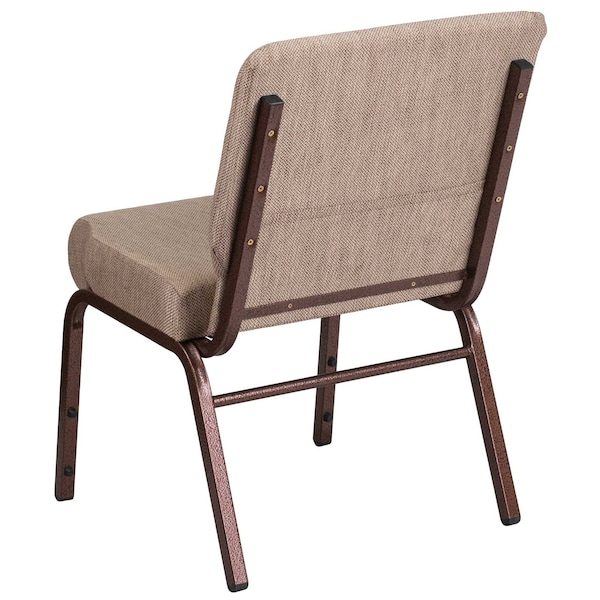 Flash Furniture Hercules Church Chair, 21-1/4 in W 25" L 33" H, Fabric Seat - FD-CH0221-4-CV-BGE1-GG