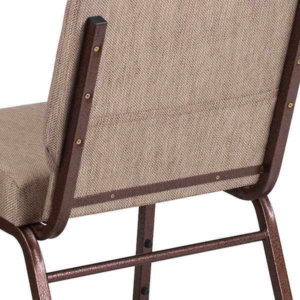 Flash Furniture Hercules Church Chair, 21-1/4 in W 25" L 33" H, Fabric Seat - FD-CH0221-4-CV-BGE1-GG