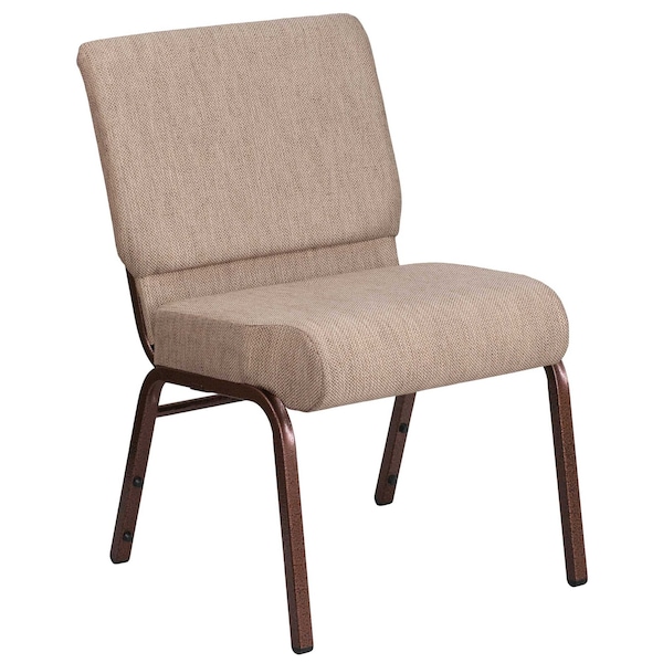 Flash Furniture Hercules Church Chair, 21-1/4 in W 25" L 33" H, Fabric Seat - FD-CH0221-4-CV-BGE1-GG