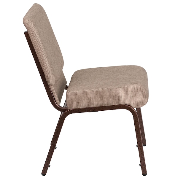 Flash Furniture Hercules Church Chair, 21-1/4 in W 25" L 33" H, Fabric Seat - FD-CH0221-4-CV-BGE1-GG