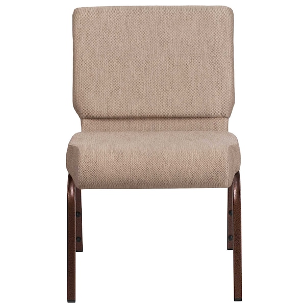 Flash Furniture Hercules Church Chair, 21-1/4 in W 25" L 33" H, Fabric Seat - FD-CH0221-4-CV-BGE1-GG