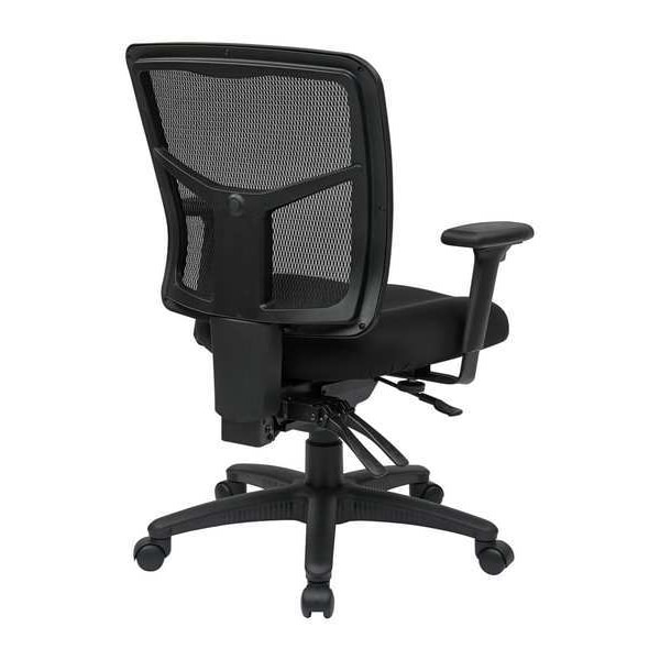 Office Star Managerial Chair Desk Chair, Adjustable Arms, 18-1/4" to 22" Height, Fabric, Black - 92343-30