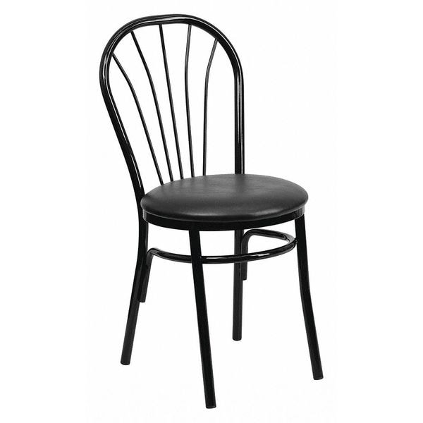 Flash Furniture Hercules Dining Chair, Black Back, 16 in W 20" L 34-1/2" H - XU-698B-BLKV-GG