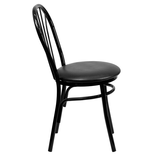 Flash Furniture Hercules Dining Chair, Black Back, 16 in W 20" L 34-1/2" H - XU-698B-BLKV-GG