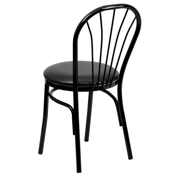 Flash Furniture Hercules Dining Chair, Black Back, 16 in W 20" L 34-1/2" H - XU-698B-BLKV-GG