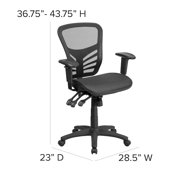 Flash Furniture Executive Chair, Black Seat, Mesh Back - HL-0001T-GG