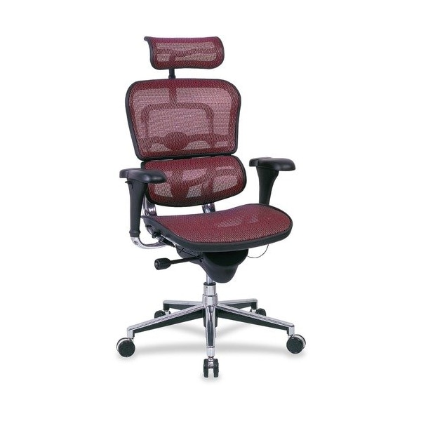 Eurotech - The Raynor Group Chair, Ergohuman High-Back, Headrest, 26-1/2inx29inx52in, Red - EUTME7ERGKM12