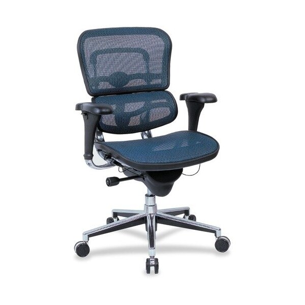 Eurotech - The Raynor Group Chair, Ergohuman Mid-Back, 26-1/2inWx29inDx52inH, Blue - EUTME8ERGLOKM15