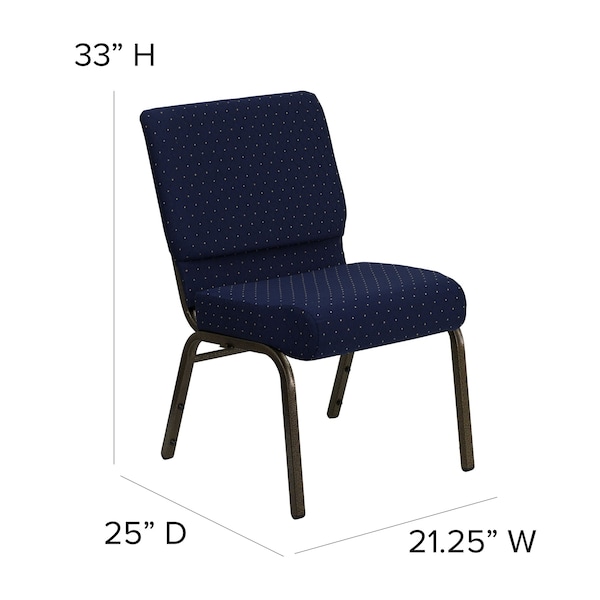 Flash Furniture Hercules Church Chair, Blue Back, 21-1/4 in W 25" L 33" H, Fabric Seat - FD-CH0221-4-GV-S0810-GG