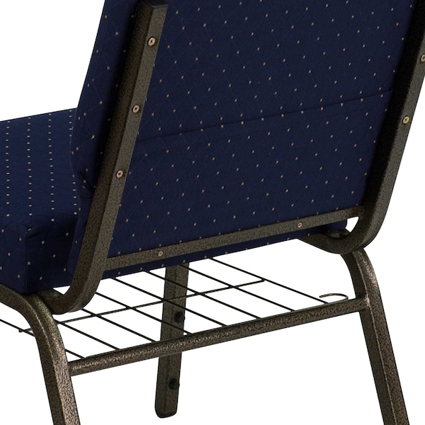 Flash Furniture Hercules Church Chair, Blue Back, 21-1/4 in W 25" L 33" H, Fabric Seat - FD-CH0221-4-GV-S0810-GG