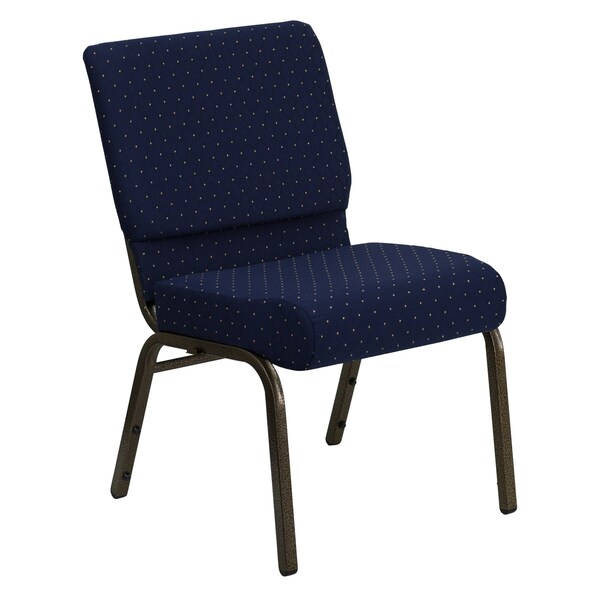 Flash Furniture Hercules Church Chair, Blue Back, 21-1/4 in W 25" L 33" H, Fabric Seat - FD-CH0221-4-GV-S0810-GG