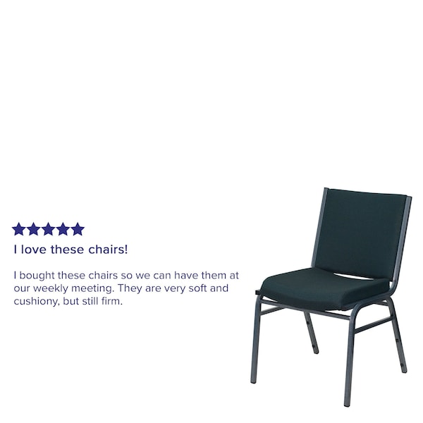 Flash Furniture Fabric Stack Chair, Green - XU-60153-GN-GG