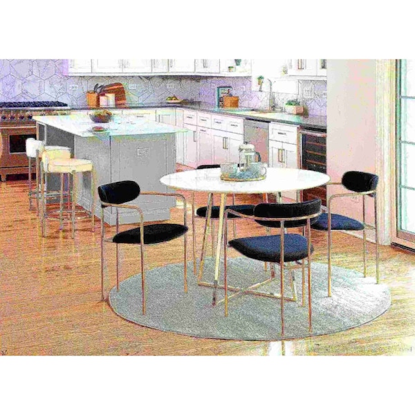 Lumisource Demi Chair in Gold Metal and Black Velvet, PK 2 - CH-DEMI AUVBK2
