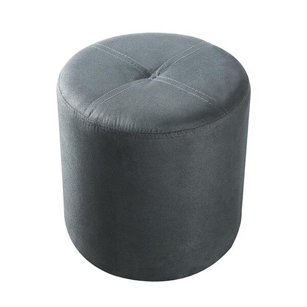 Kb KB 3215-G 15 x 14 x 14 in. Round Stool - Gray Microfiber - 3215-G