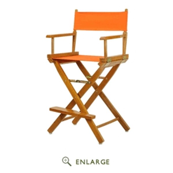 Casual Home 220-05-021-59 24 in. Directors Chair Honey Oak Frame with Tangerine Canvas - 220-05/021-59