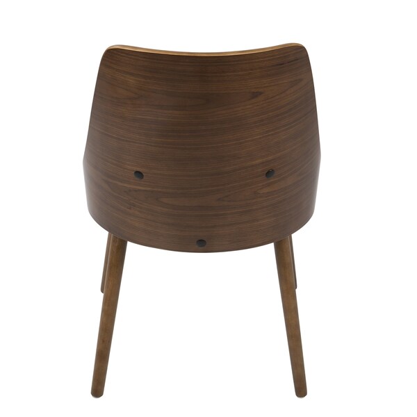 Lumisource Anabelle Dining/Accent Chair in Walnut and Cream Fabric - CH-ANBEL WL+CR