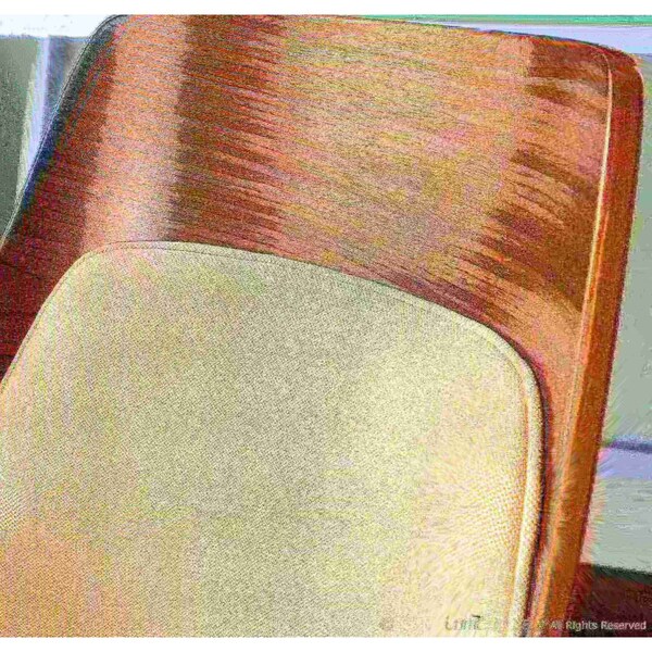 Lumisource Anabelle Dining/Accent Chair in Walnut and Cream Fabric - CH-ANBEL WL+CR