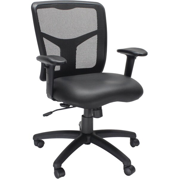 We'Re It Y Series Black Mesh Back with Vinyl Seat, Multi-Adjustable Office Chair for Home or Office in Black - MI1122-ECB