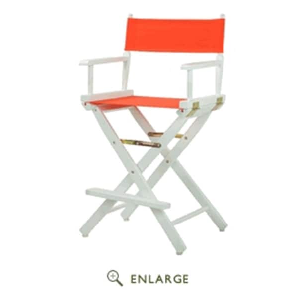 Casual Home Casual Home 220-01-021-19 24 in. Directors Chair White Frame with Orange Canvas - 220-01/021-19